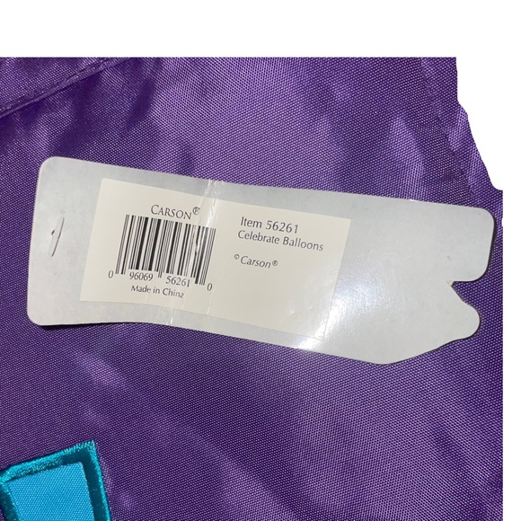 Carson 56261 Celebrate Balloons double sided appliqué house size flag - Picture 5 of 5